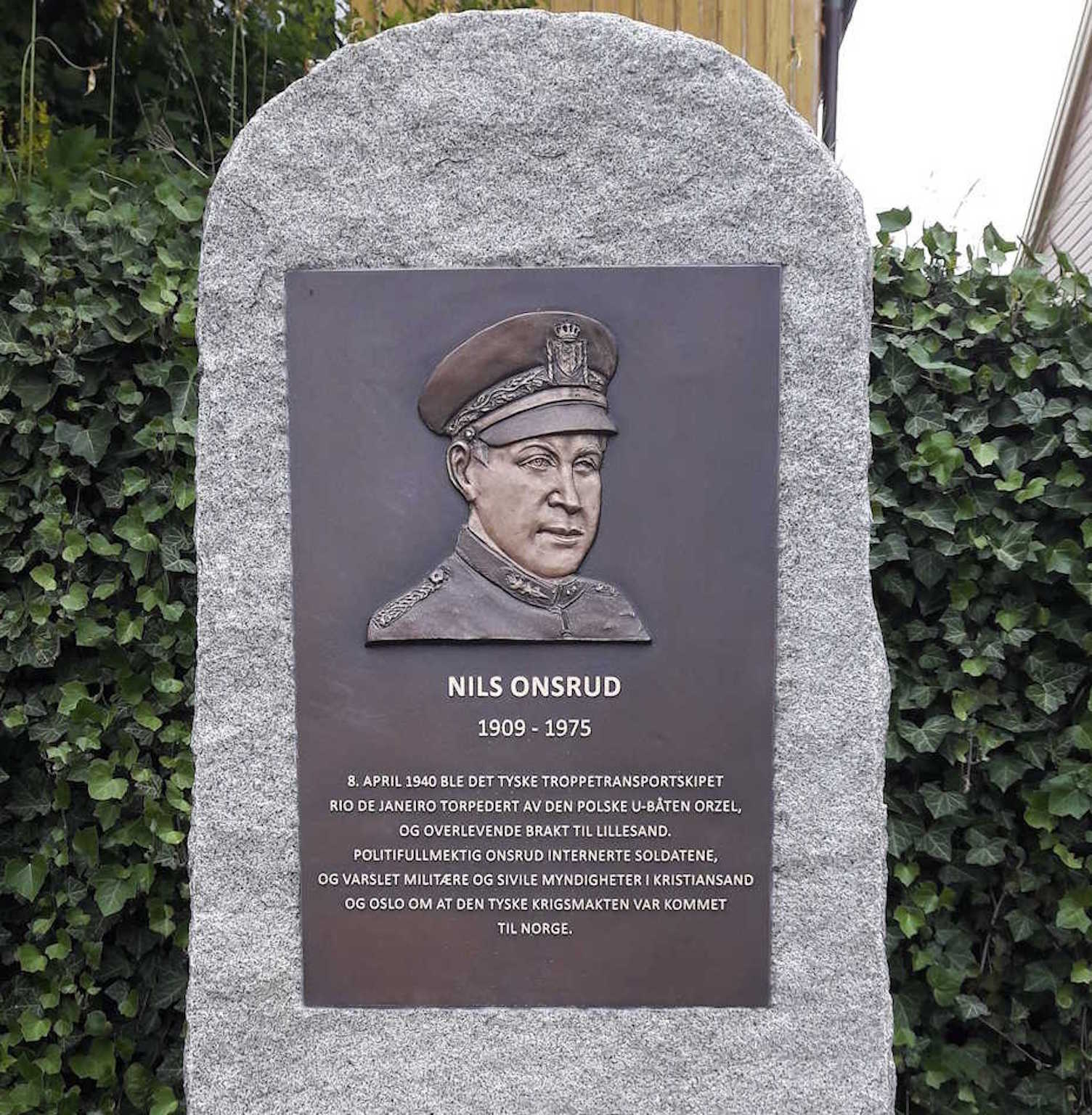 Minnesmerke over Nils Onsrud. Foto: Yngve Schulstad Kristensen