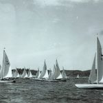 Seiling under International Dragon Cup og KNS Landsregatta i Arendal i 1948
