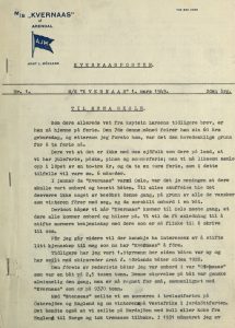 Kvernaasposten 1949 2. årgang nr. 1. s. 1