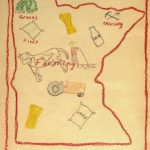 Industrikart over Minnesota - Album fra Sanford Junior High School i Minneapolis til Myra skole 1952