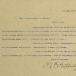 Brev til kanaldirektør G. Sætren fra P.C. Falchenberg 10.06.1915