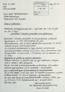 Høringsuttalelse om valg av fylkesstein for Aust-Agder fra Sørlandets Geologiforening 09.12.1993