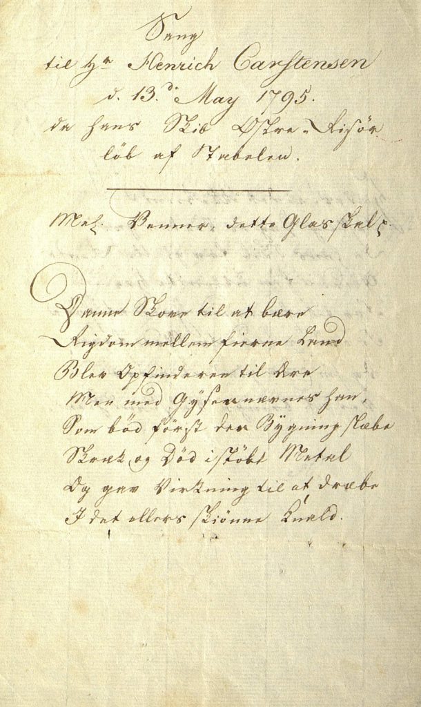 Sang til stabelavløpning Østre Risør 14.05.1795 s. 1