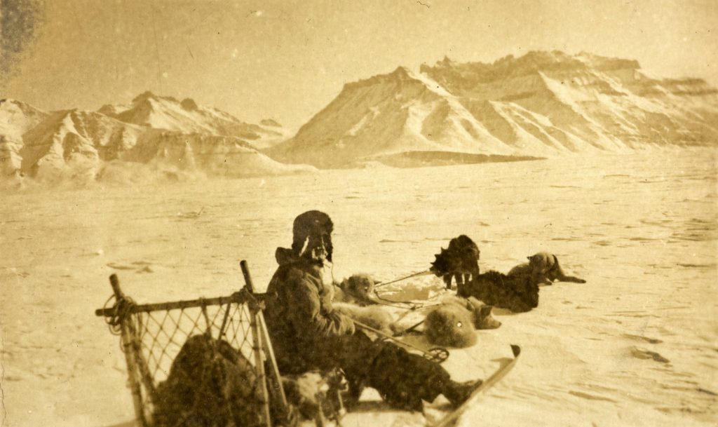 Ole Andreas Bachke med hundspann på Øst-Grønland