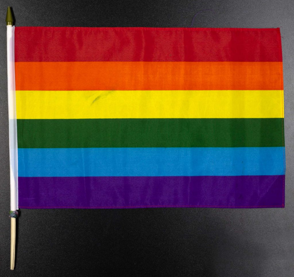 Regnbueflagg fra Lillesand Pride 23. august 2019