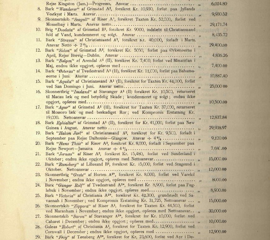 Årsrapport for Agders Gjensidige Assuranceforening 1894 s. 3