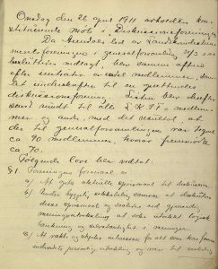 Arendals diskusjonsforening sin journal 1911 til 1921 s. 1