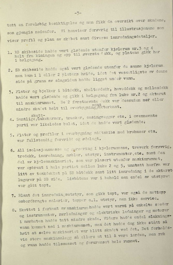 Forsikringsrapport for M/S "Bolivar" 1946 s. 3