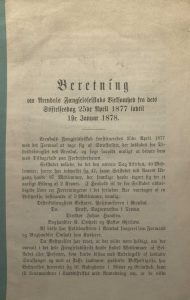 Beretning om Arendals Fængselsselskabs virksomhet 1877 s. 1
