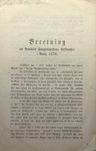 Beretning om Arendals Fængselsselskabs virksomhet 1878 s. 1