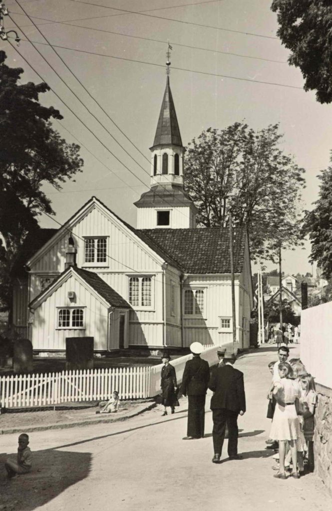Risør kirke rundt 1950