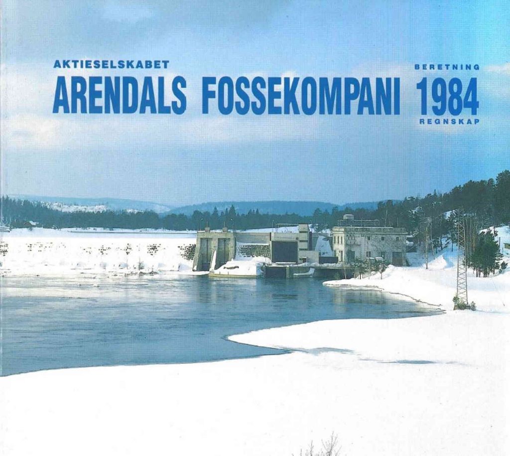 Årsberetning for Arendals Fossekompani 1984