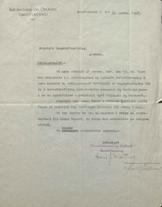 Brev fra Kristiansand og Oplands Turistforening til Arendals Dampskibsselskap 23.11.1928