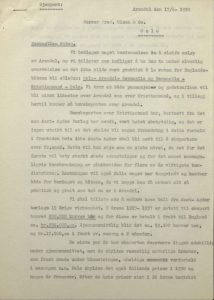 Brev fra Aust-Agder bærlag 17.06.1938 s. 1