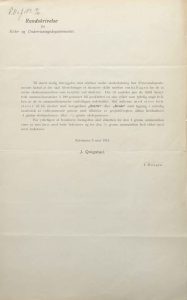 Rundskriv fra Kirke- og undervisningsdepartementet 08.05.1911