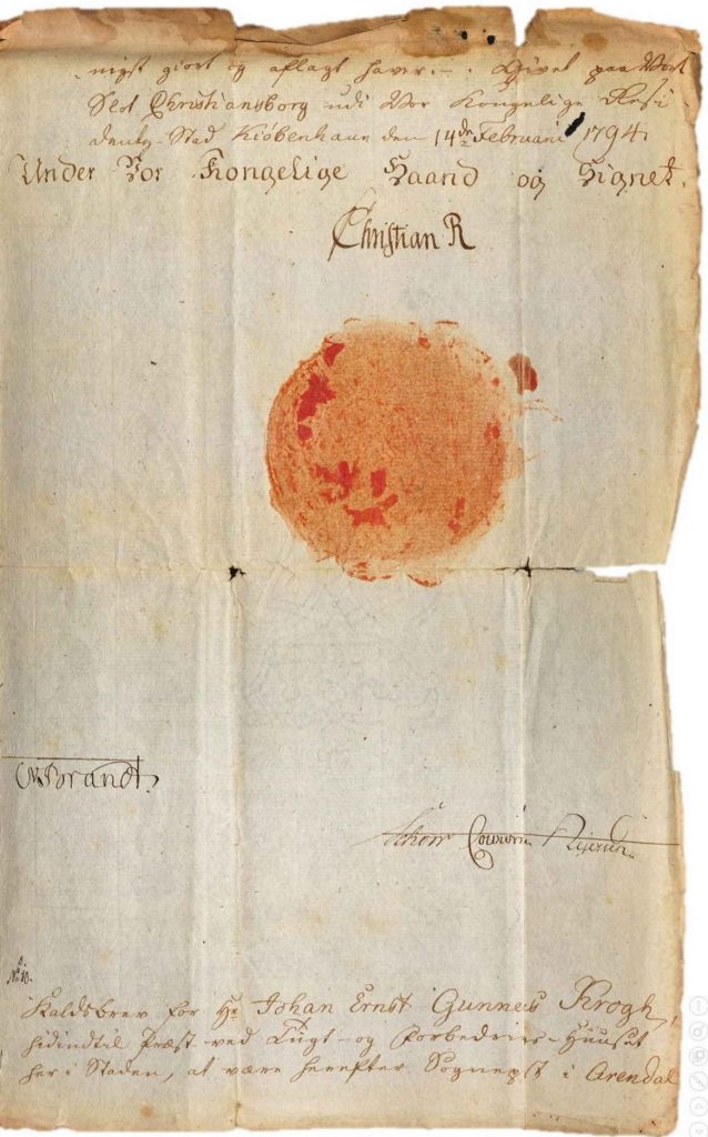 Kongelig innsettelsesbrev 14.02.1794 s. 3