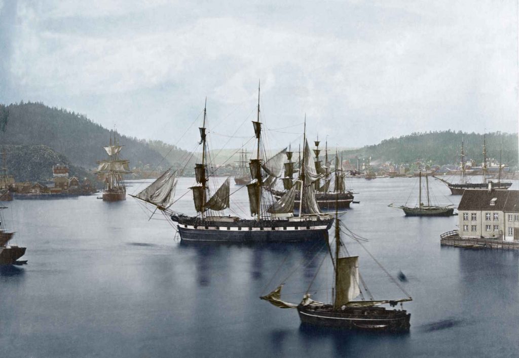 Arendal havn rundt 1875