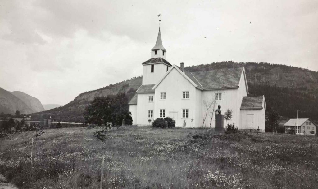 Bygland kirke rundt 1930