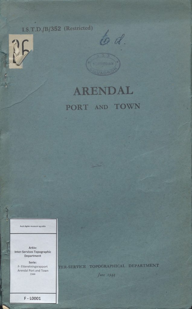 Britisk etterretningsrapport Arendal Port and Town ISTD 1944