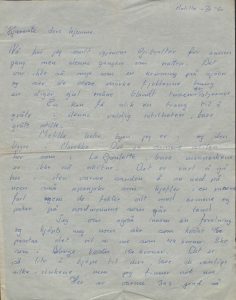Brev fra Dag Albert Witzøe Molaug Melilla 11. juli 1960 s. 1