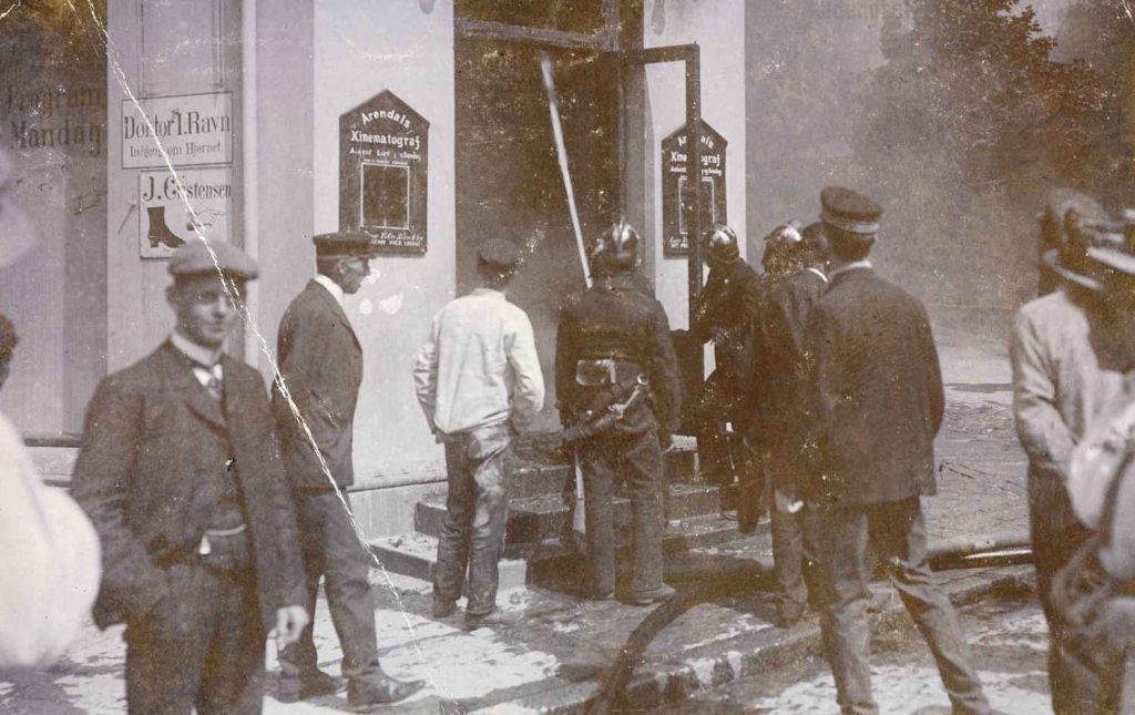 Brann i Arendals Kinematograf 24.07.1908
