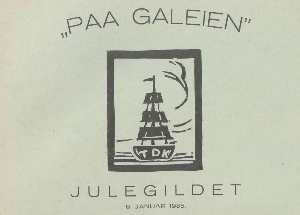 Sangblad fra julegilde i Gymnastikken i Tvedestrand 06.01.1935