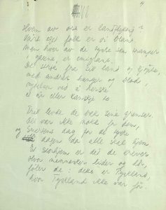 Håndskrevet manuskript "Godt år for Norge" av Nordahl Grieg s. 4