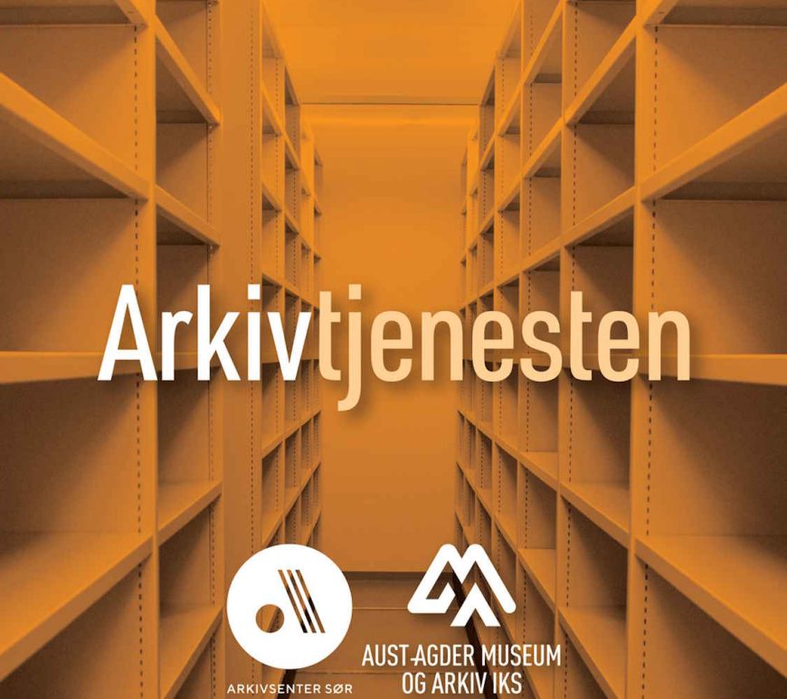 Arkivtjenesten_podcast_cover_pa1. Design: Per Harald Bai Stabell, Aust-Agder museum og arkiv avd. KUBEN