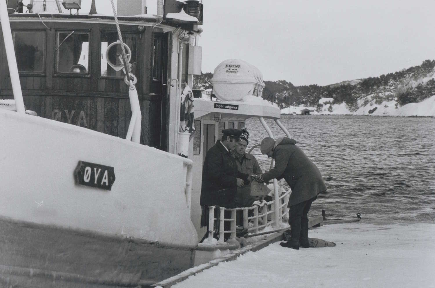 "Øya III" i rutefart vinteren 1982. Foto: Fædrelandsvennen