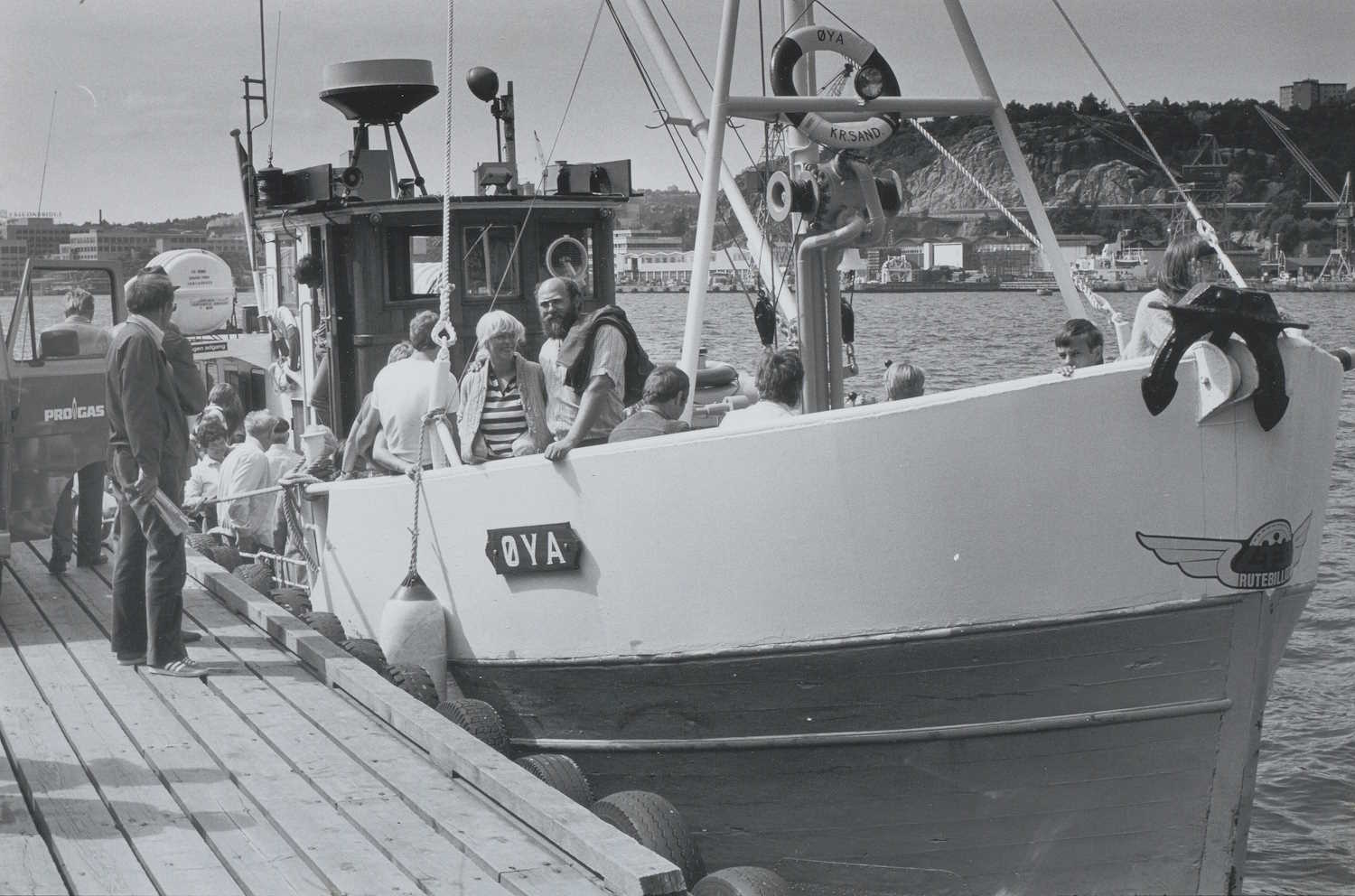 "Øya III" ved kai i Kristiansand sommeren 1981. Foto: Fædrelandsvennen