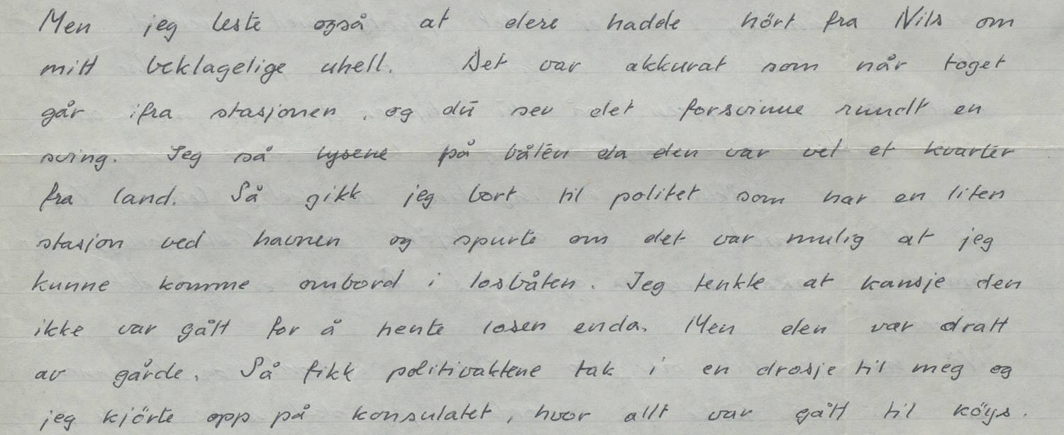 Brev fra Dag Albert Witzøe Molaug Genova 06.06.1962 s. 1 utsnitt