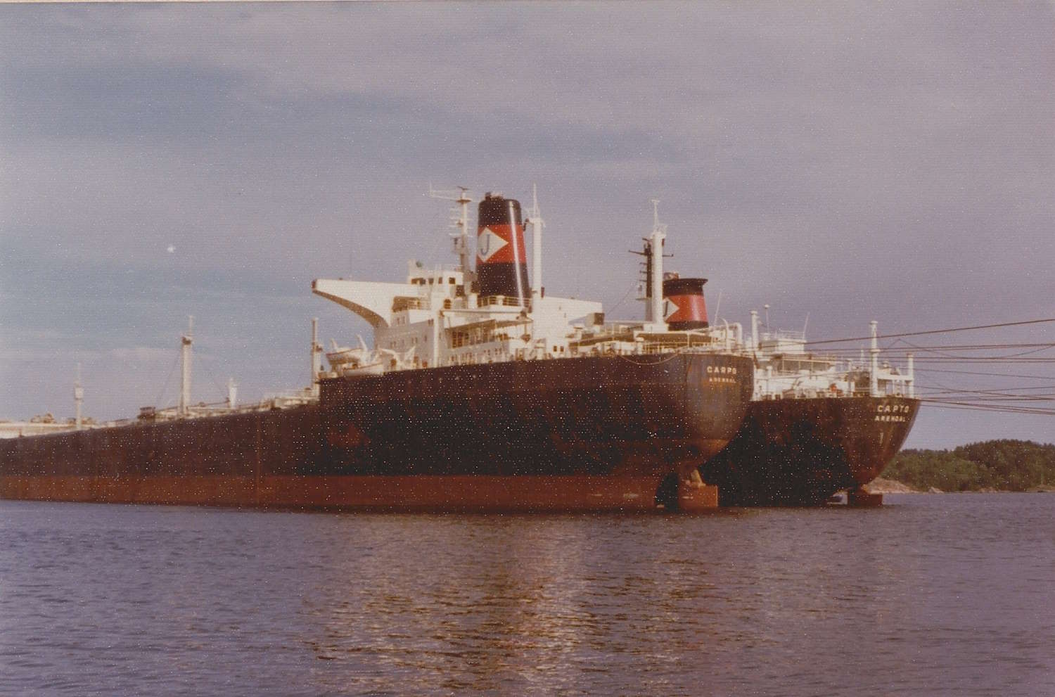 "Carpo" og "Capto" liggende i opplag i Saltrødkilen våren 1975