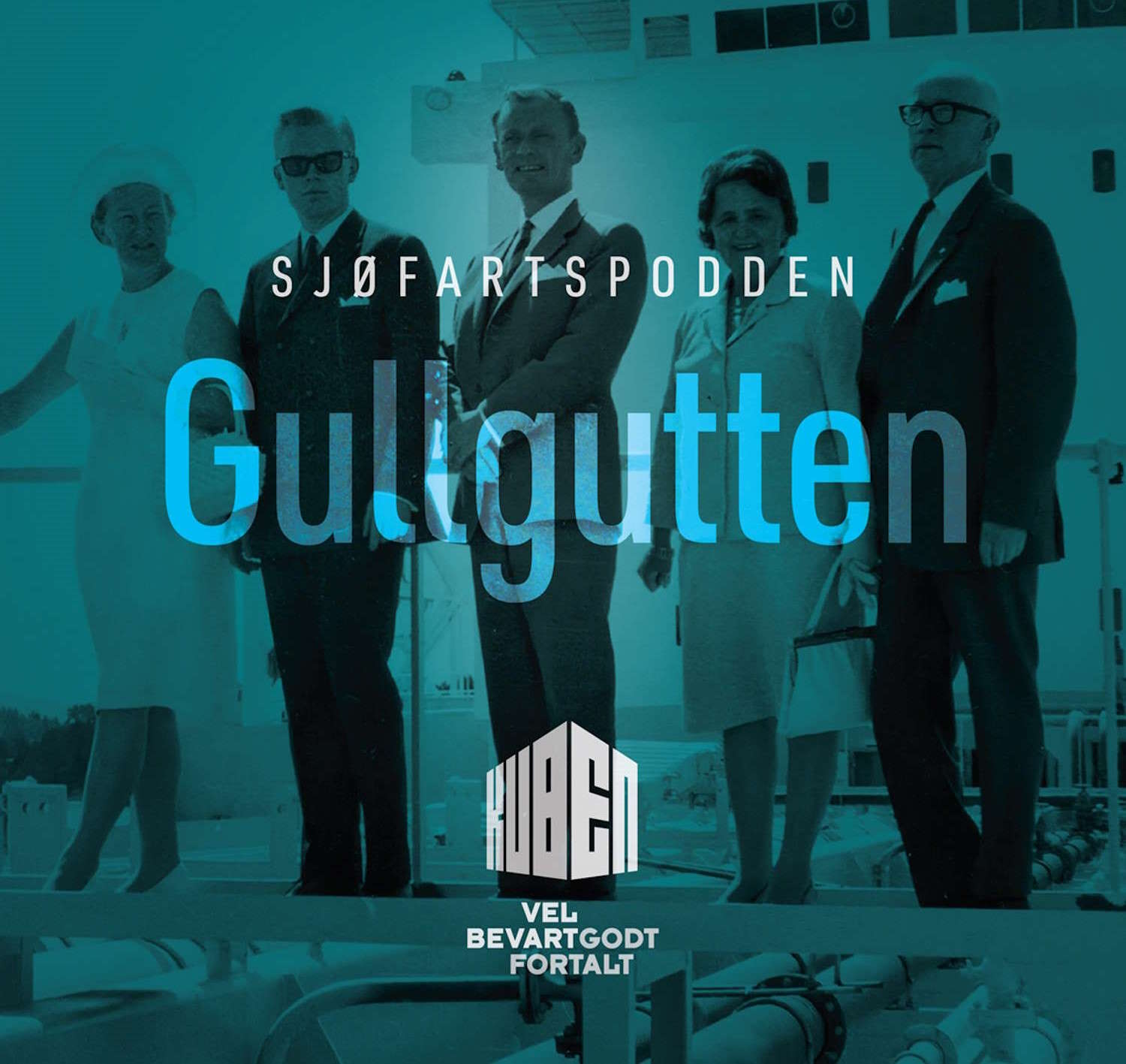 Marlow Wangen med gjester under dåpen til M/T «Credo» i 1968. Credit: Aust-Agder museum og arkiv avd. KUBEN Design: Per Harald Bai Stabell, Aust-Agder museum og arkiv avd. KUBEN