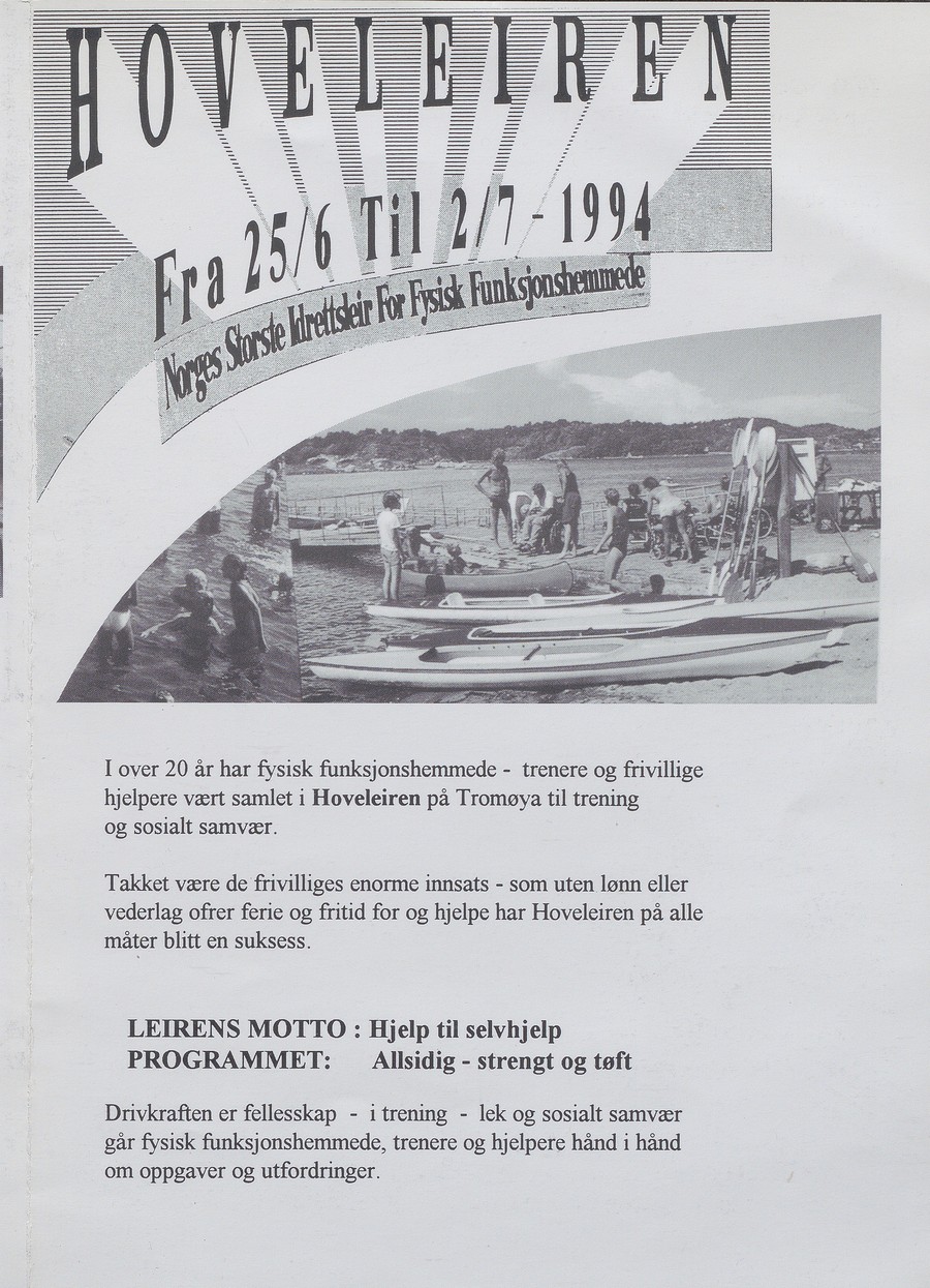 Brosjyre for Hoveleiren 1994