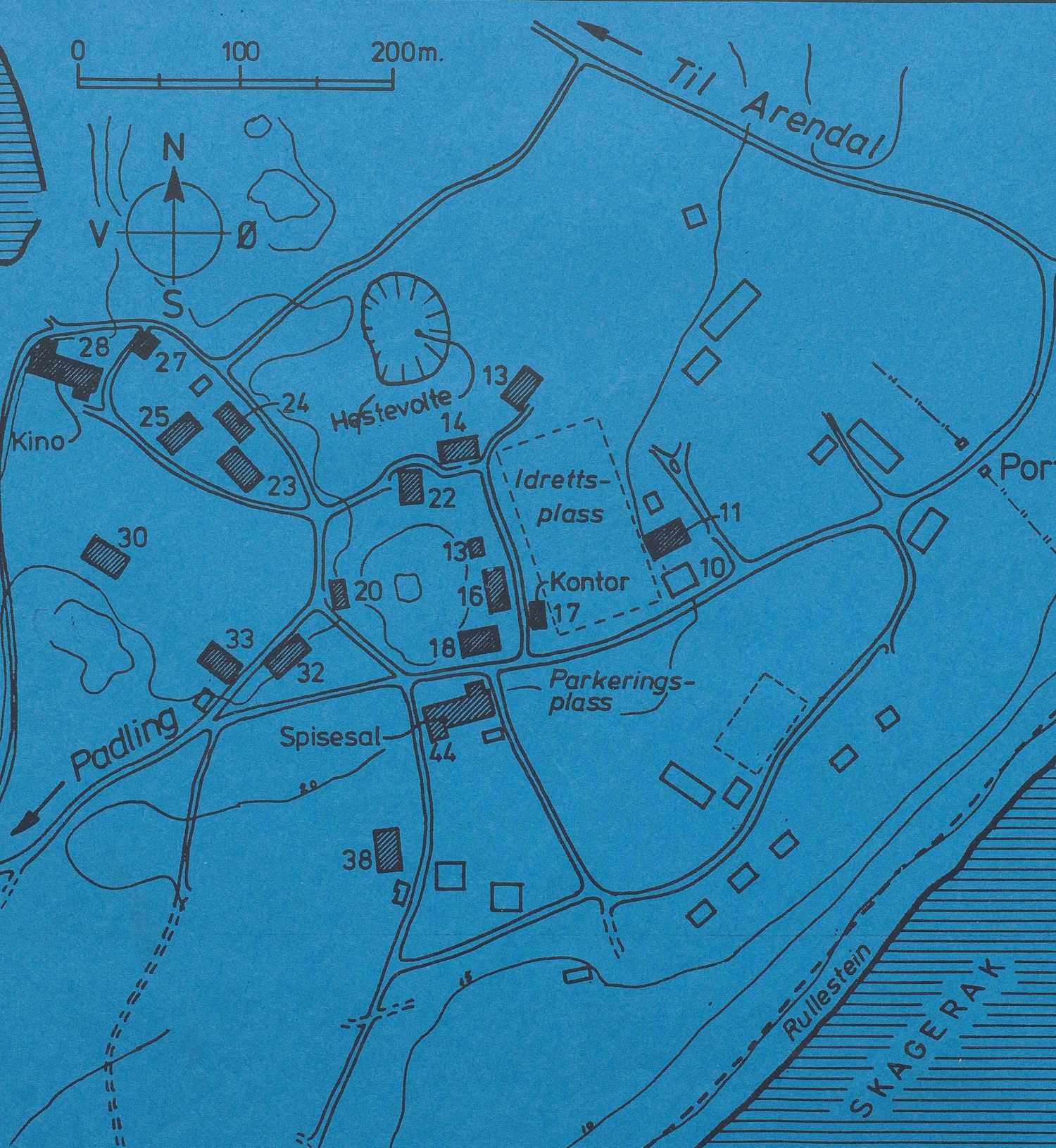 Utsnitt av inforskriv Hoveleiren 1983