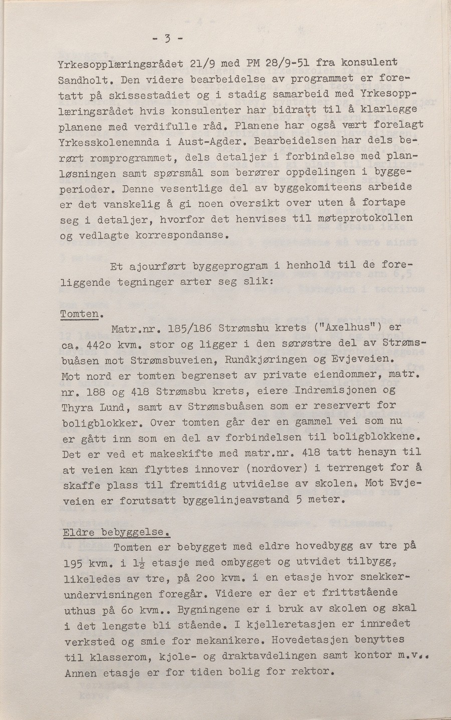 Møtebok til byggekomite for ny yrkesskole i Arendal_4
