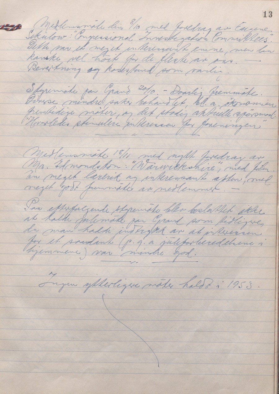 Møtebok til Norsk-Britisk-Amerikansk Forening i Arendal s. 13
