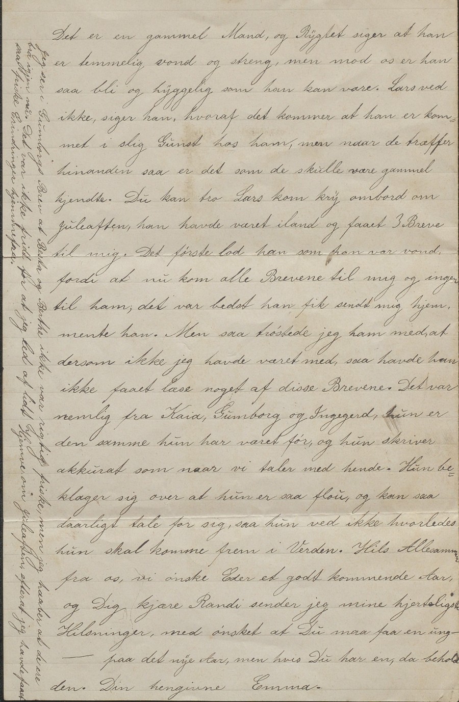 Brev fra Emma Skjulestad til Randi Skjulestad New Port 29.12.1883 s. 4