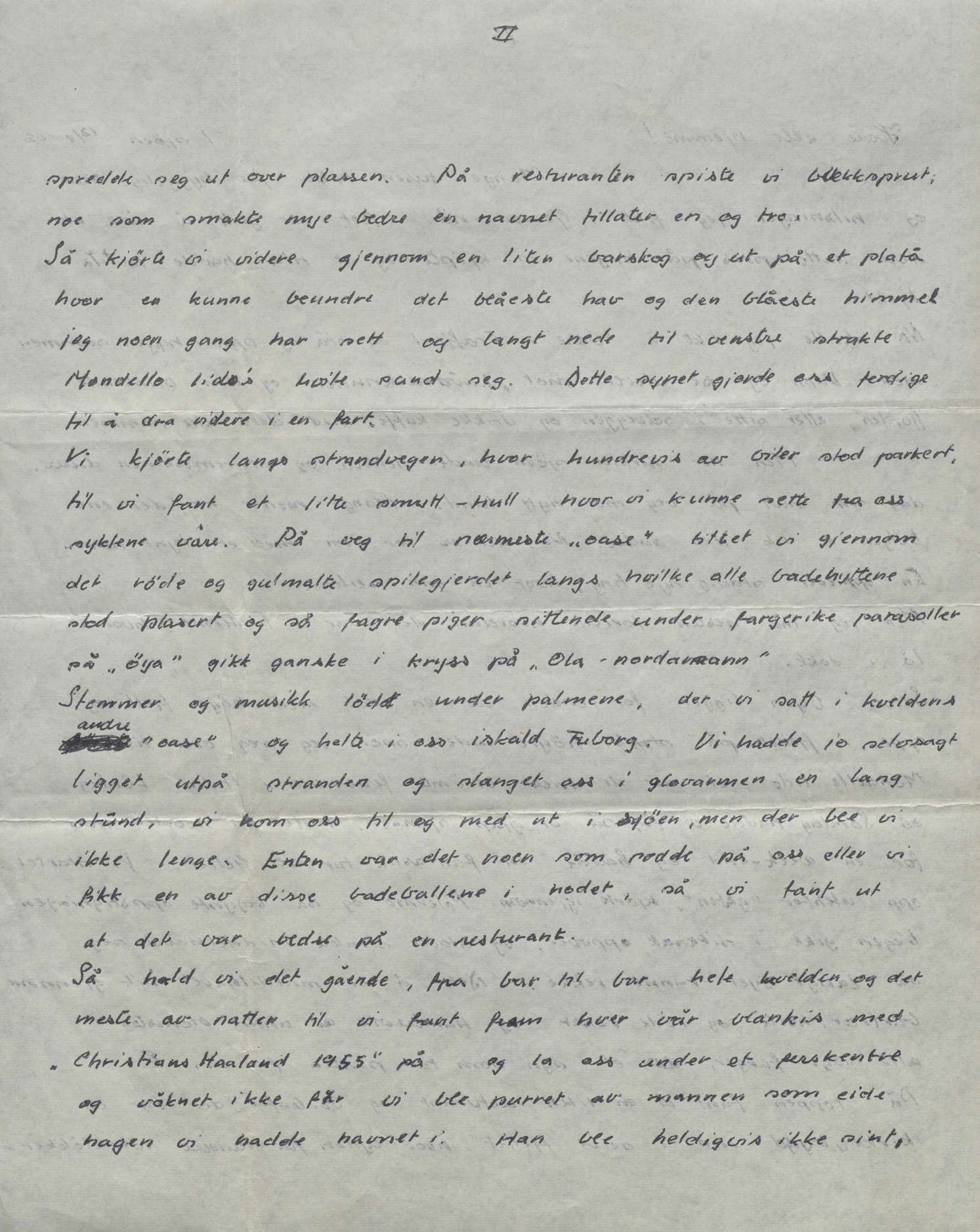 Brev fra Dag Albert Witzøe Molaug til familien om bord i «Concordia Sky» 12.08.1962 s. 2